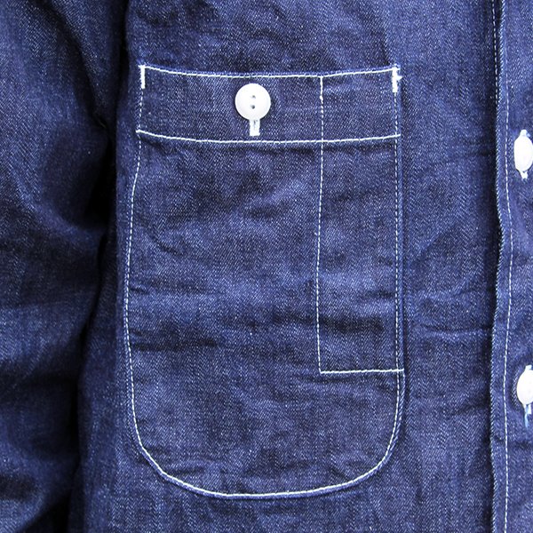 画像8: ワンピースオブロック ONE-PIECE OF ROCK L/S WORK SHIRTS -DOCK SHIRTS- [9OZ DENIM]