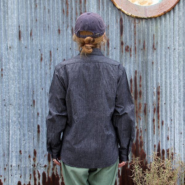 画像12: ワンピースオブロック ONE-PIECE OF ROCK L/S WORK SHIRTS -DOCK SHIRTS- [BLACK HERTHER]