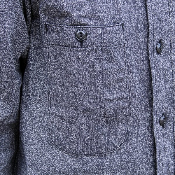 画像7: ワンピースオブロック ONE-PIECE OF ROCK L/S WORK SHIRTS -DOCK SHIRTS- [BLACK HERTHER]