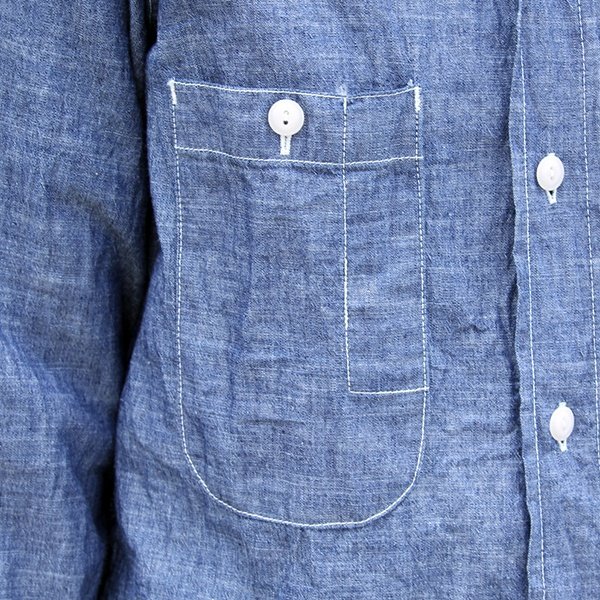 画像7: ワンピースオブロック ONE-PIECE OF ROCK L/S WORK SHIRTS -DOCK SHIRTS- [CHAMBRAY]