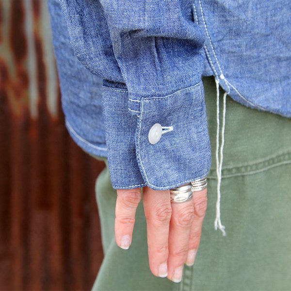 画像14: ワンピースオブロック ONE-PIECE OF ROCK L/S WORK SHIRTS -DOCK SHIRTS- [CHAMBRAY]