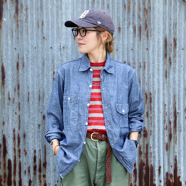 画像15: ワンピースオブロック ONE-PIECE OF ROCK L/S WORK SHIRTS -DOCK SHIRTS- [CHAMBRAY]