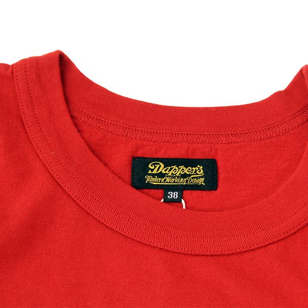 画像3: ダッパーズ　DAPPERS   "Binder Crew Neck Tee Standard Sewing Model "[RED] LOT1550