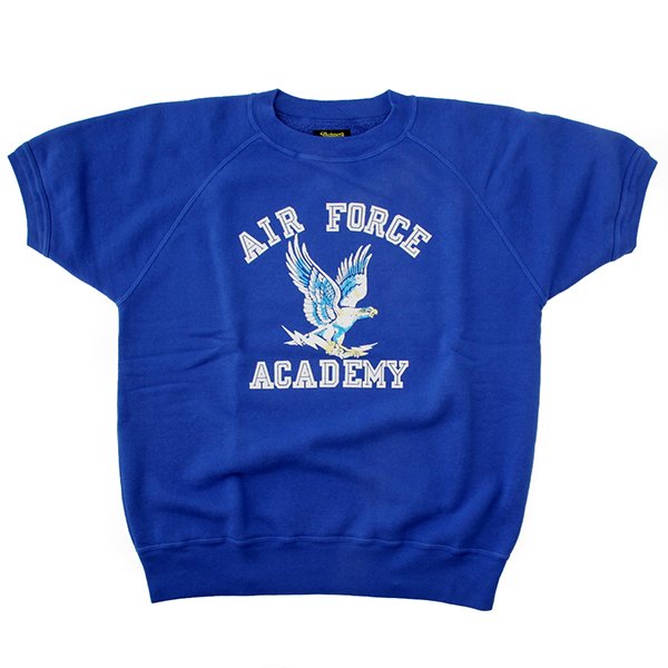 画像1: ダッパーズ　DAPPERS   "3.0mm Binder Crew Neck S/S Sweat Flocky Print "[COBALT BLUE] LOT1778