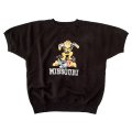 ダッパーズ　DAPPERS   "3.0mm Binder Crew Neck S/S Sweat Flocky Print "[D.BLACK] LOT1776