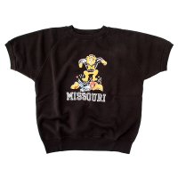 ダッパーズ　DAPPERS   "3.0mm Binder Crew Neck S/S Sweat Flocky Print "[D.BLACK] LOT1776
