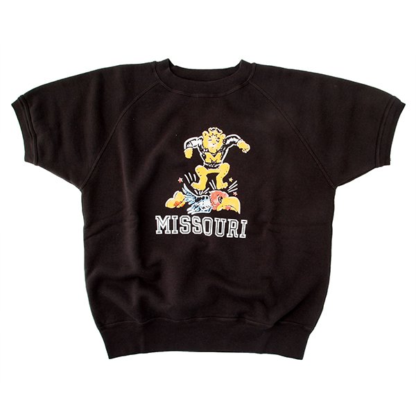 画像1: ダッパーズ　DAPPERS   "3.0mm Binder Crew Neck S/S Sweat Flocky Print "[D.BLACK] LOT1776