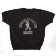 画像1: ダッパーズ　DAPPERS   "3.0mm Binder Crew Neck S/S Sweat Flocky Print "[D.BLACK] LOT1776 (1)