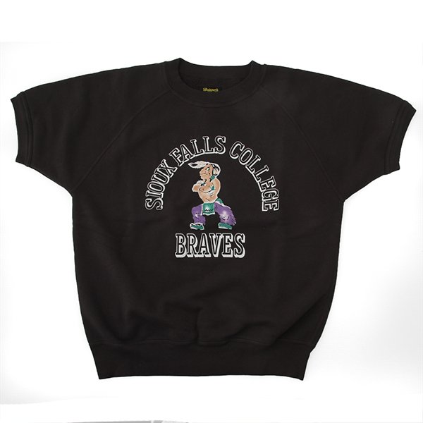画像1: ダッパーズ　DAPPERS   "3.0mm Binder Crew Neck S/S Sweat Flocky Print "[D.BLACK] LOT1776