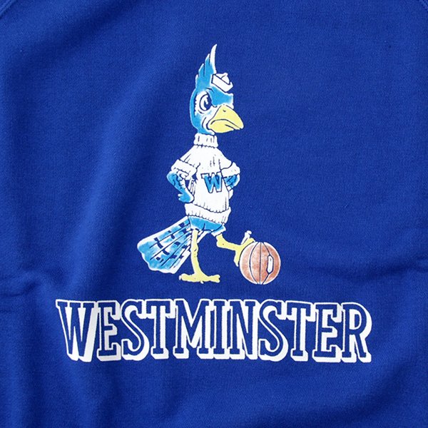 画像2: ダッパーズ　DAPPERS   "3.0mm Binder Crew Neck S/S Sweat Flocky Print "[COBALT BLUE] LOT1779