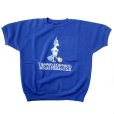 画像1: ダッパーズ　DAPPERS   "3.0mm Binder Crew Neck S/S Sweat Flocky Print "[COBALT BLUE] LOT1779 (1)