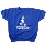 ダッパーズ　DAPPERS   "3.0mm Binder Crew Neck S/S Sweat Flocky Print "[COBALT BLUE] LOT1779