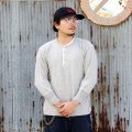 DAPPERS　ダッパーズ　 "Classical Henley Neck Long Sleeve Tee Special Sewing Model" [ GRAY]LOT1577