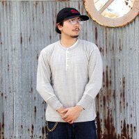 DAPPERS　ダッパーズ　 "Classical Henley Neck Long Sleeve Tee Special Sewing Model" [ GRAY]LOT1577