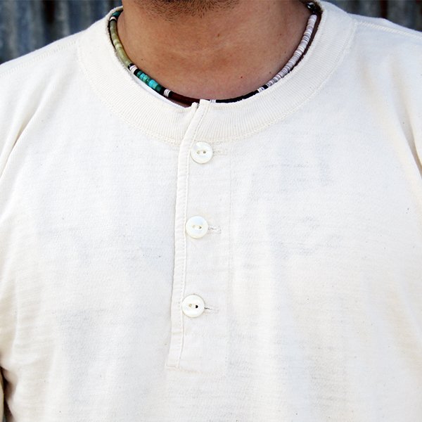 画像2: DAPPERS　ダッパーズ　 "Classical Henley Neck Long Sleeve Tee Special Sewing Model" [ OFFA]LOT1577