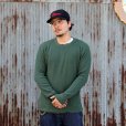 画像1: DAPPERS ダッパーズ　 "WAFFLE CREW NECK LS TEE" [GREEN] LOT1798 (1)
