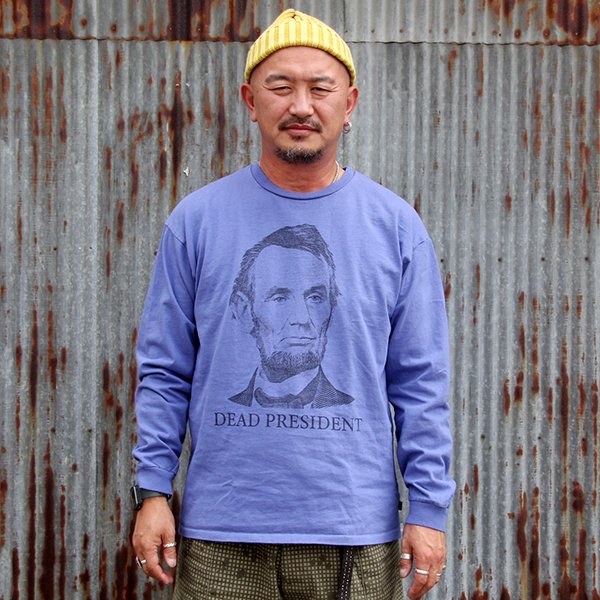 画像1: SLOPPY SUPPLY　スラッピーサプライ　 "L/S TEE PRESIDENT" [BLUE] 