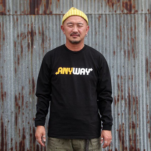 画像1: SLOPPY SUPPLY　スラッピーサプライ　 "L/S TEE 　ANYWAY" [BLACK] 