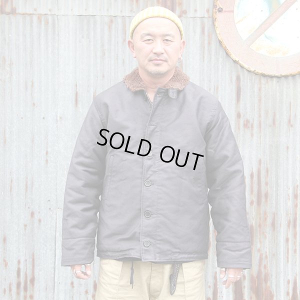 画像1: ウエアハウス  　WAREHOUSE  ” N-1 WINTER JACKET(BLUE JUNGLE CLOTH) NAVY BLUE (NXss-23181) プリント有”　[NAVY]  Lot 2181