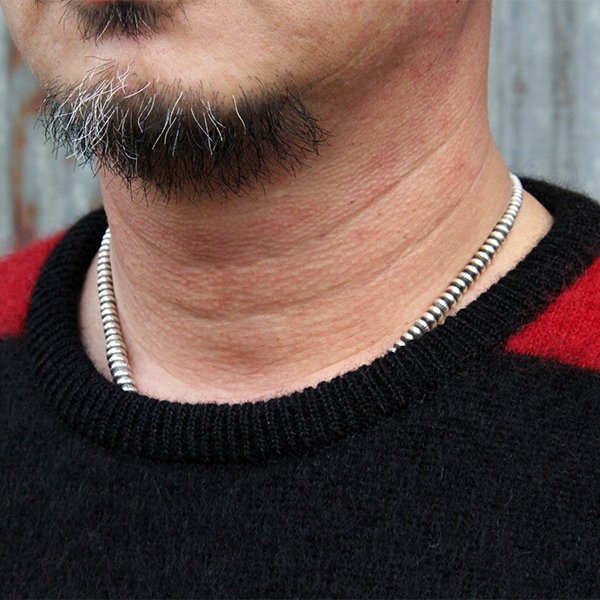 画像2: WESTRIDE 　ウエストライド　 "BORDER MOHAIR SWEATER" [BLK/RED]