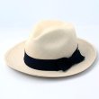 画像1: ダッパーズ　 Dappers ELSOMBRERO W-NAME PANAMA HAT LOT1483[NATURAL/BLACK]  (1)