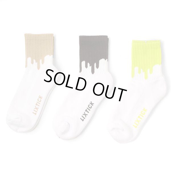 画像1: LIXTICK 　リックスティック　ソックス　 " DRIP SOCKS 3PACK" [ S.GREEN/SANDB/GRAY]  (1)