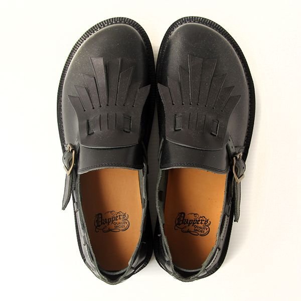 画像2: DAPPERS  ダッパーズ　 "TOCHIGI LEATHER SLIP ON SANDALS "[BLACK] LOT1626 (2)