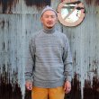 画像1: ダブルワークス　DUBBLE WORKS 　スウェット  "LOOP WHEEL”TURTLENECK SWEAT SHIRTS"[H. CHARCOL]lot.86013 (1)