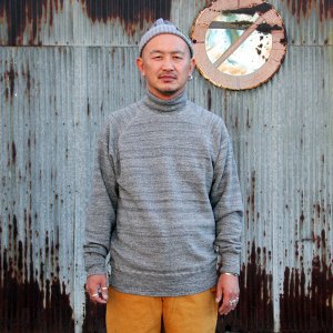 画像: ダブルワークス　DUBBLE WORKS 　スウェット  "LOOP WHEEL”TURTLENECK SWEAT SHIRTS"[H. CHARCOL]lot.86013