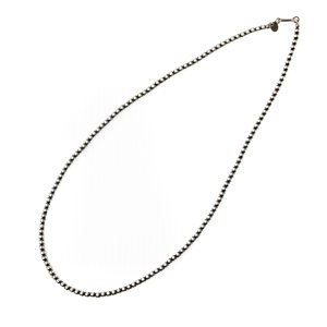 画像: NAVAJO BEADS CHAIN インディアンジュエリー　ナバホビーズチェーン 4mm玉　55cm[SILVER]