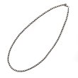 画像1: NAVAJO BEADS CHAIN インディアンジュエリー　ナバホビーズチェーン 5mm玉　50cm[SILVER] (1)