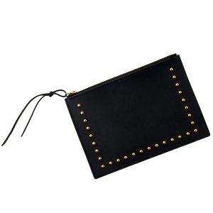 画像: GIVE C ” レザー POUCH  スタッズ付き” [BLACK]Mサイズ