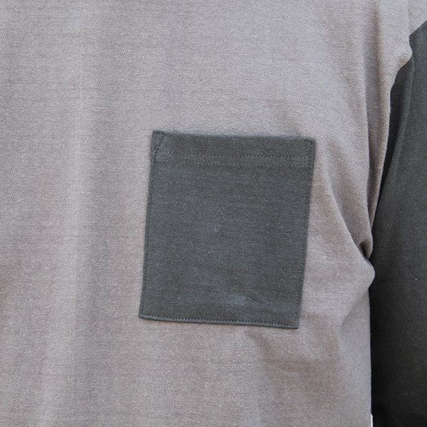 画像3: WESTRIDE　 " TWO TONE VINTAGE POCKET LONG TEE" [ CHCL/BLK] (3)