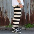 画像2: WESTRIDE  ウエストライド　HEAVY BORDER PANTS[BLK/CRM]   (2)