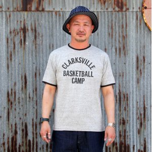 画像: ウエアハウス 半袖TEE Lot 4059 リンガーTEE "CLARKSVILLE "[H.GRAY×BLACK] 