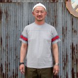 画像: ダブルワークス　DUBBLE WORKS　”Stripe Printed Football”　[GRY/RED] 33105