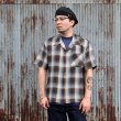 画像1: CUSHMAN クッシュマン  "RAYON OMBRE CHECK SHIRT " [BLACK/GRAY]25606 (1)