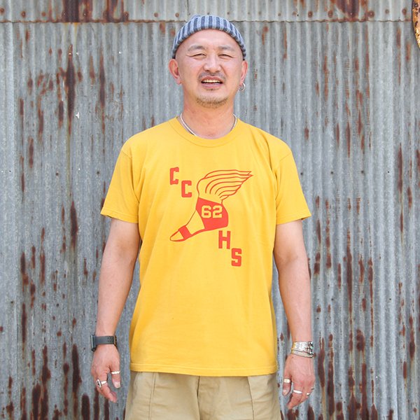 画像1: ダッパーズ　DAPPERS 半袖TEE Lot 1773 " CC HS62 "[MUSTARD]  (1)