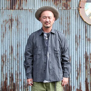 画像: ワンピースオブロック ONE-PIECE OF ROCK L/S WORK SHIRTS -DOCK SHIRTS- [BLACK HERTHER]