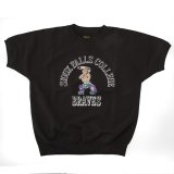 画像: ダッパーズ　DAPPERS   "3.0mm Binder Crew Neck S/S Sweat Flocky Print "[D.BLACK] LOT1776