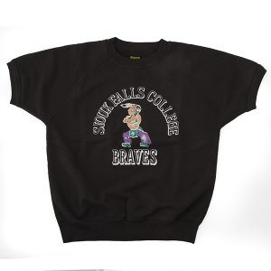 画像: ダッパーズ　DAPPERS   "3.0mm Binder Crew Neck S/S Sweat Flocky Print "[D.BLACK] LOT1776