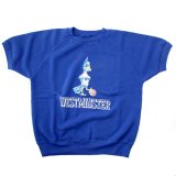 画像: ダッパーズ　DAPPERS   "3.0mm Binder Crew Neck S/S Sweat Flocky Print "[COBALT BLUE] LOT1779