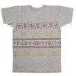 画像6: ダッパーズ　DAPPERS   "Aztec Print Design Crew Neck Tee Special Sewing  "[L.GREY×WINE] LOT1560 (6)