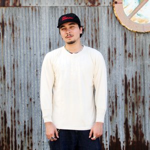 画像: DAPPERS　ダッパーズ　 "Classical Henley Neck Long Sleeve Tee Special Sewing Model" [ OFFA]LOT1577