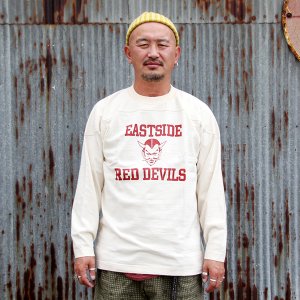 画像: DAPPERS　ダッパーズ　 "Drop Shoulder Football L/S Tee With Elbow Patch Special Sewing Model" [ OFF WHITE]LOT1759