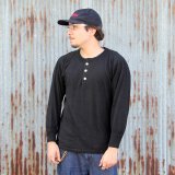 画像: DAPPERS　ダッパーズ　 "Classical Henley Neck Long Sleeve Tee Special Sewing Model" [ BLACK]LOT1577