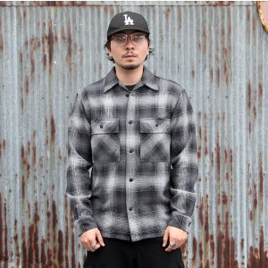 画像: ウエストライド 長袖ワークシャツ WEST RIDE NAVY WORK SHIRTS[BLACK]  