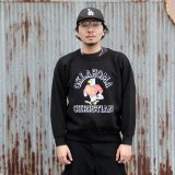 画像: ダッパーズ　DAPPERS  3.0mm Binder Crew Neck Sweat Flocky Print Design Model  [BLACK]LOT1814 