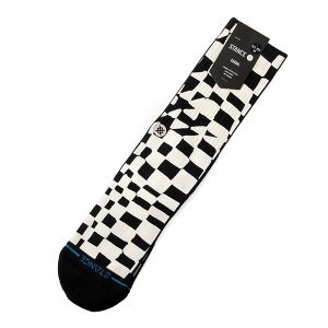 画像: STANCE スタンス 　ソックス　" WAVE CHECK CREW" [BLK] 