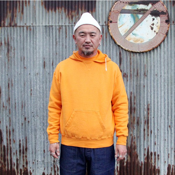 画像1: DUBBLE WORKS ダブルワークス”LOOP WHEEL AFTER HOOD SWEAT　SHIRT"[F.ORANGE]LOT86018 (1)